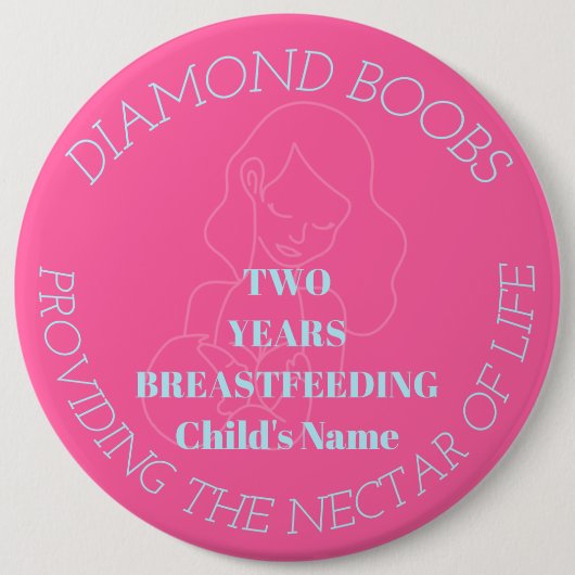 Personnalisable badge de jalon d'allaitement de 2  (Devant)