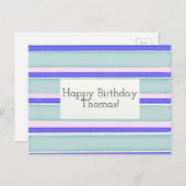 Personnalisable Bandes de cartes d'anniversaire jo (Devant / Derrière)