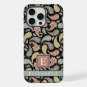 Personnalisable Black Yellow Blue Paisley (Verso)