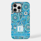 Personnalisable Bleu clair Blanc Paisley (Verso)