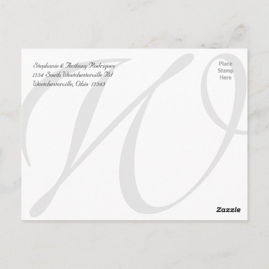 Personnalisable Carte de remerciements Mariage 3 p (Dos)
