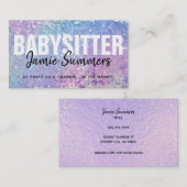 Personnalisable Cartes de visite de Babysitter Hol (Devant / Derrière)