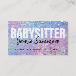 Personnalisable Cartes de visite de Babysitter Hol