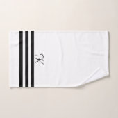Personnalisable Chic Hôtel Noir Et Blanc Esthétiqu (Serviette à main)