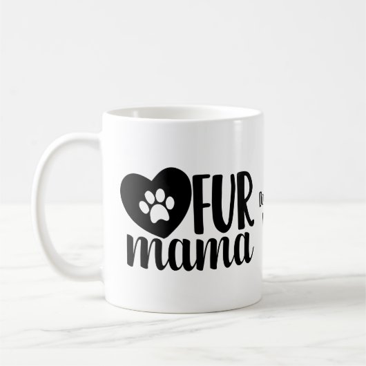 Personnalisable Chien Maman Café Mug (Gauche)