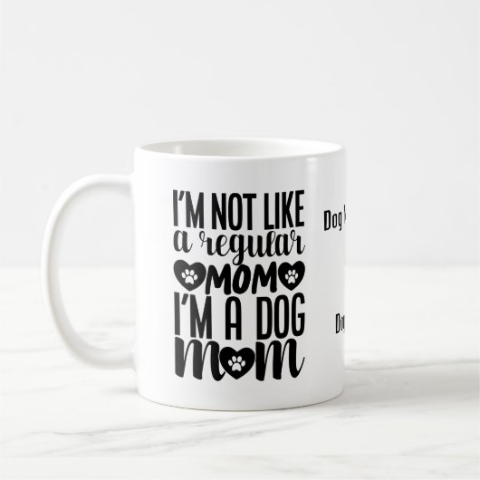 Personnalisable Chien Maman Café Mug (Gauche)