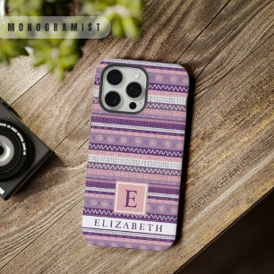 Personnalisable Clair Rose Foncé Violet Blanc Azte