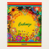 Personnalisable Coeurs Floraux Nom Joli Jaune (Devant)