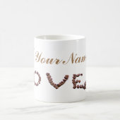 Personnalisable Coffeeholic tasse café beans amour (Centre)