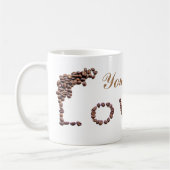 Personnalisable Coffeeholic tasse café beans amour (Gauche)