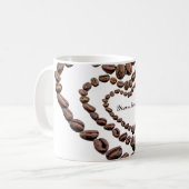Personnalisable Coffeeholic tasse café beans amour (Devant gauche)