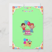 Personnalisable Colorful Anniversaire Invitation (Dos)