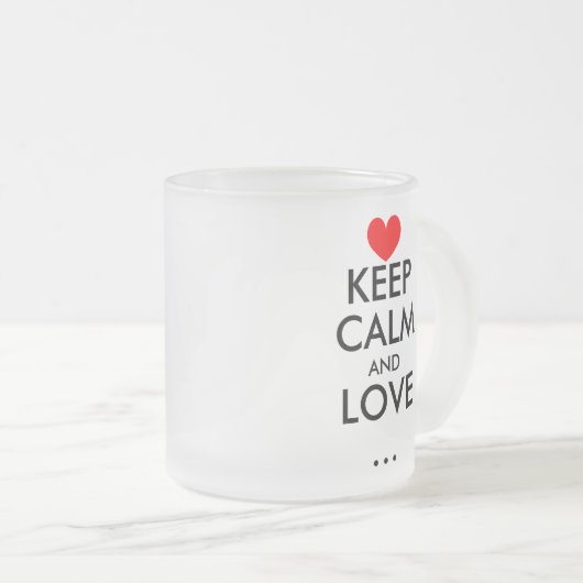 Personnalisable Conserver Calme amour tasse en ver (Devant droit)