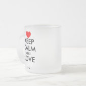 Personnalisable Conserver Calme amour tasse en ver (Devant gauche)