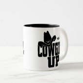 Personnalisable Cowgirl Up Coffee Mug (Devant droit)