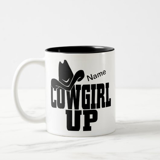 Personnalisable Cowgirl Up Coffee Mug (Gauche)