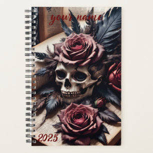 Personnalisable - "Crâne gothique et Roses #1"