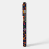 Personnalisable Dark Navy Blue Orange Paisley Moti (Côté gauche)