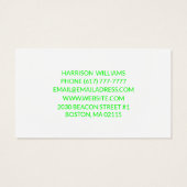 Personnalisable Déplacement de l'adresse du nom de (Dos)