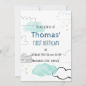 Personnalisable Dinosaur Anniversaire Invitation (Dos)