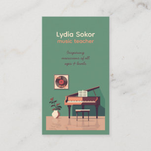 Personnalisable Elegant Music Carte de visite