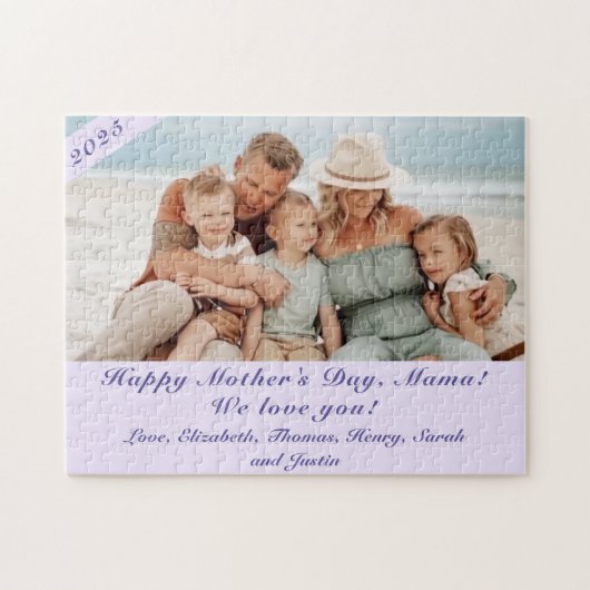 Personnalisable Fête des Mères Photo puzzle (Horizontal)