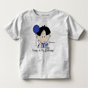 Personnalisable Garçon Avec T-shirt d'anniversaire
