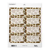 Personnalisable Giraffe Imprimer Étiquettes d'expé (Feuille entière)
