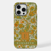 Personnalisable Gris Vert Orange Jaune Paisley (Verso)