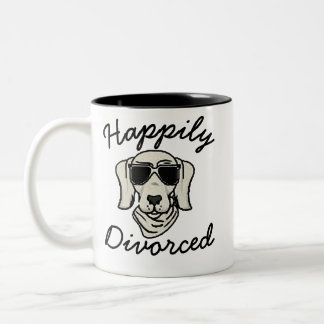 Personnalisable Happy Divorced Funny Coffee Mug