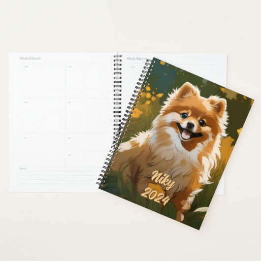 Personnalisable Happy Pomeranian (Devant avec enveloppe)