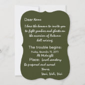 Personnalisable invitation camouflée à combattre z (Dos)