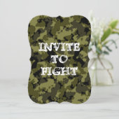 Personnalisable invitation camouflée à combattre z (Debout devant)