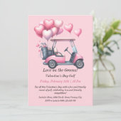 Personnalisable invitation Valentine's Day Golf (Debout devant)