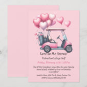 Personnalisable invitation Valentine's Day Golf (Devant / Derrière)