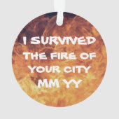 Personnalisable j'ai survécu à l'incendie (dos)