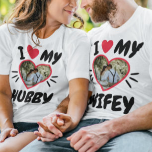 Personnalisable J'Aime Mon T-Shirt [Hubby/Wifey]