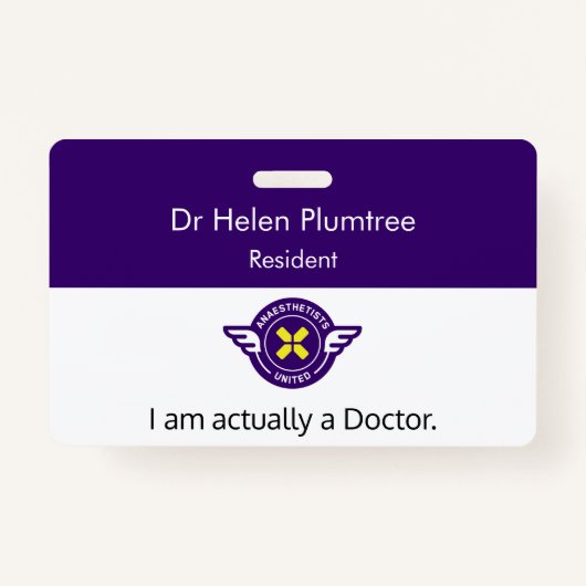 Personnalisable Je suis en fait un badge d'identif (Devant)