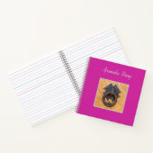 Personnalisable journal rose moderne avec bouton (Intérieur)