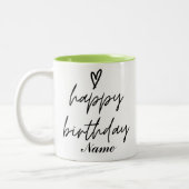 Personnalisable Joyeux café d'anniversaire Mug (Gauche)