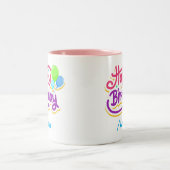 Personnalisable Joyeux café d'anniversaire Mug (Centre)