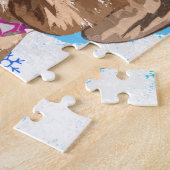 Personnalisable "Juno" le Puzzle Goldendoodle (Côté)