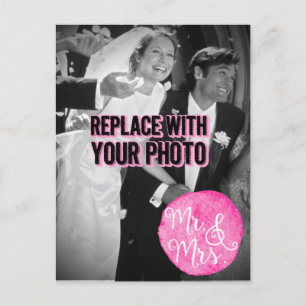 Personnalisable "M. & Mme" Carte postale photo mar