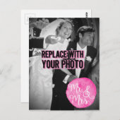 Personnalisable "M. & Mme" Carte postale photo mar (Devant / Derrière)