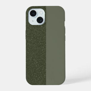 Personnalisable Moss Green Noise iPhone 15 Coque