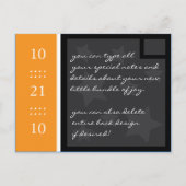 Personnalisable Octobre Faire-part de naissance bé (Dos)