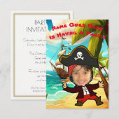 Personnalisable Photo Pirate Party Invitation (Devant / Derrière)