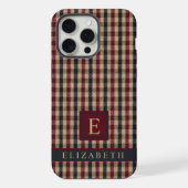 Personnalisable Red Green Brown À damiers Motif (Verso)