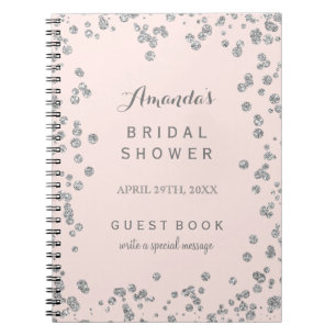 Personnalisable rougissent le livre d'invité rose