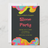 Personnalisable Slime Anniversaire Fête Invitation (Devant)